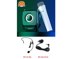 Loa trợ giảng Shidu S92 + Mic không dây Cầm tay + Mic có dây + Mic cổ áo